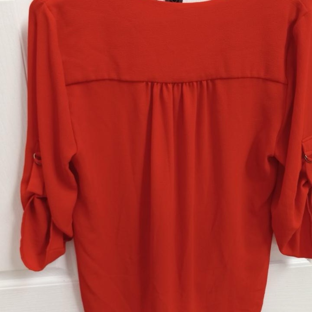 Women’s V neck draped wrap blouse, size small - Picture 4 of 5